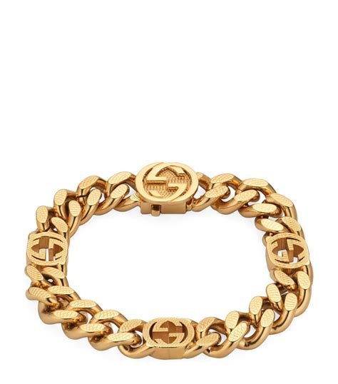 gucci curb chain bracelet|Gucci bracelet interlocking g charm.